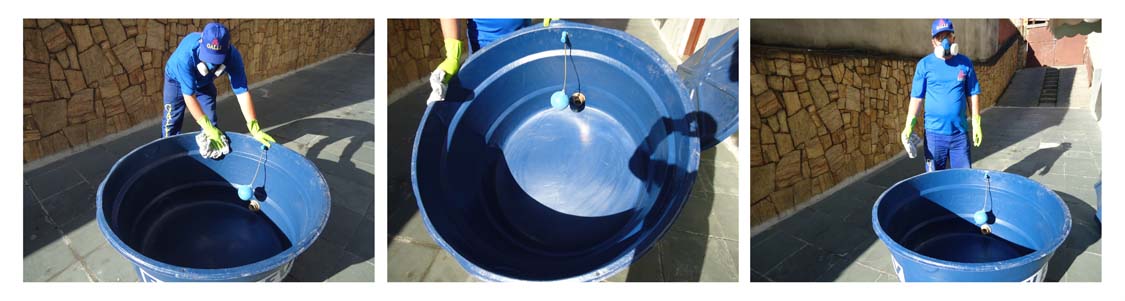 Limpeza e desinfecção de caixa de água residencial